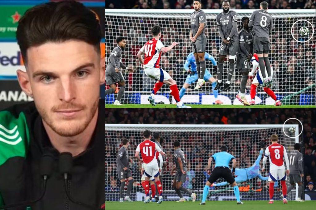 ¿Fue suerte sus dos goles de tiros libres ante Real Madrid? Declan Rice declara lo inesperado: No volveré a hacerlo