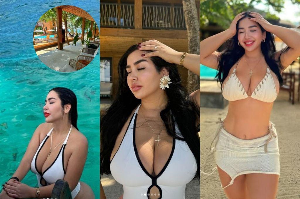 Jugador extranjero de la Liga Nacional se fue de vacaciones a Roatán y su novia deslumbró en la playa