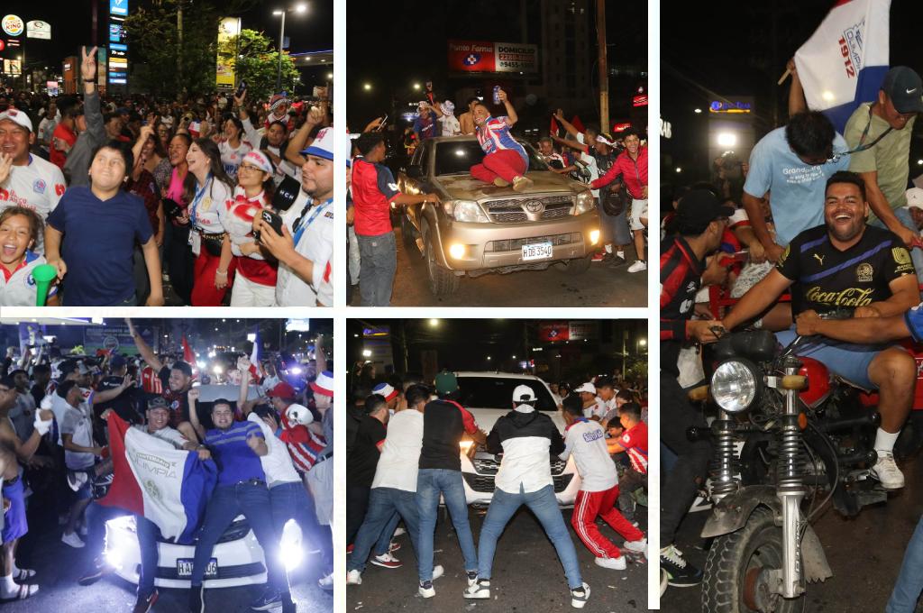 ¡Encima de los carros! Locura en Tegucigalpa y San Pedro Sula por Olimpia: así es la tremenda caravana por la ‘36’