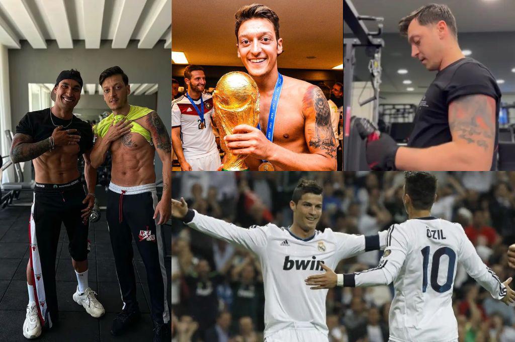 Cristiano Ronaldo quedó impactado y envió un mensaje: el increíble cambio físico de Mesut Özil tras retirarse del fútbol