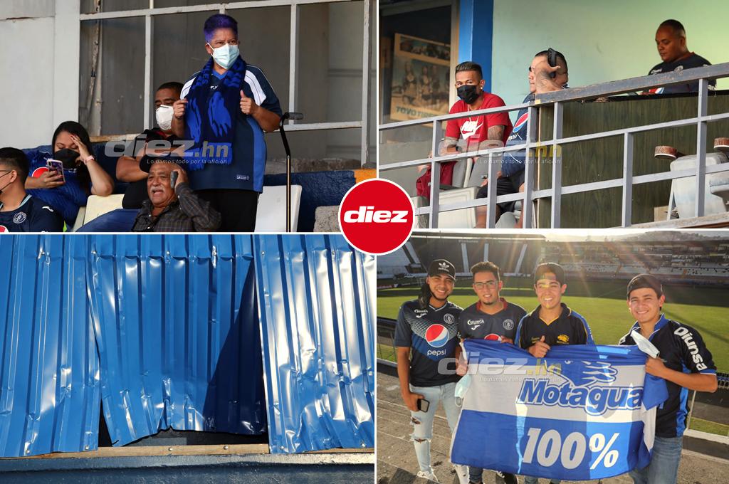 Un viejo conocido en el Nacional, el ‘Colocho’ apoyando a sus compañeros y los incondicionales del Motagua