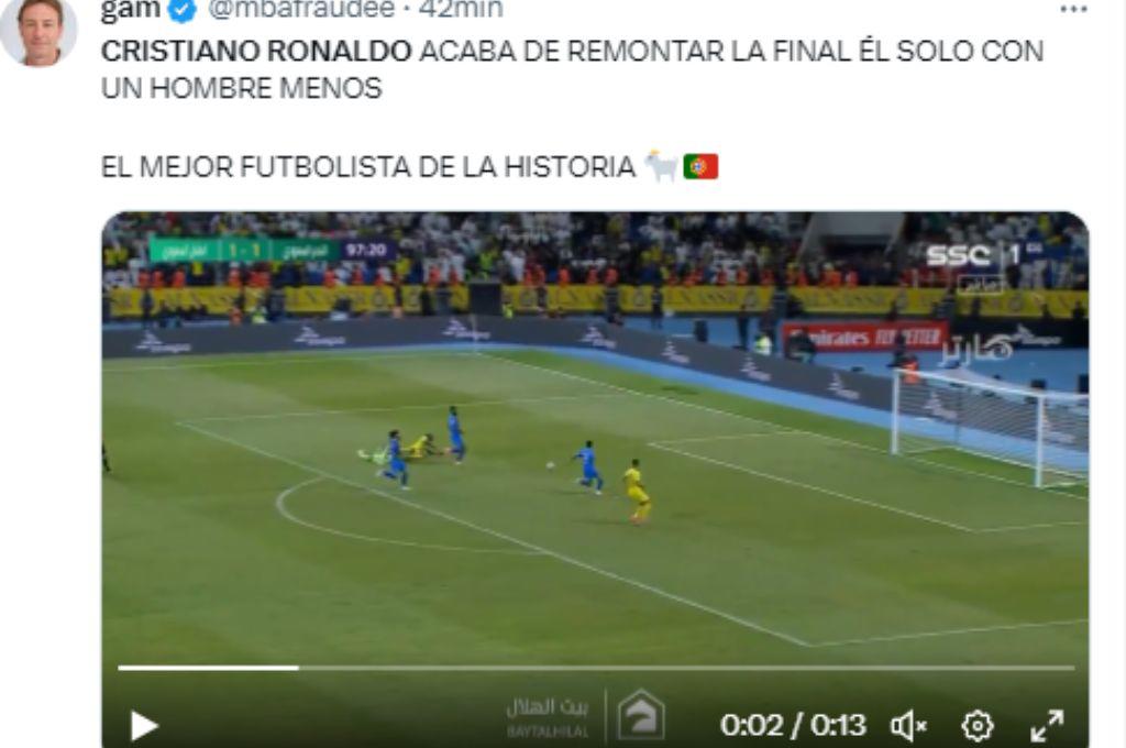 “El hombre de los retos”, “CR7 remontó solo la final”: la prensa se rinde ante Cristiano Ronaldo tras ganar la Champions Árabe