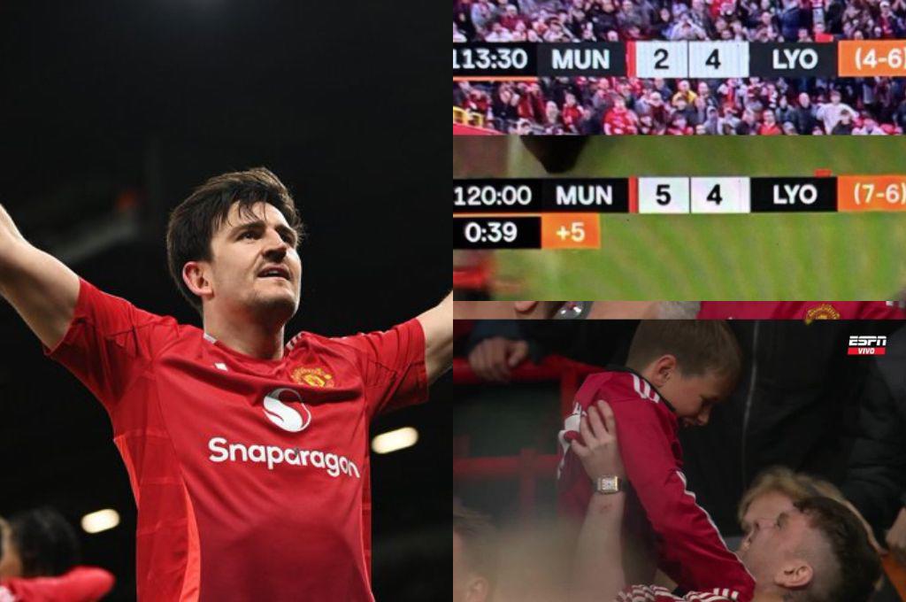 Maguire fue el héroe en el partido del año: así fue la épica clasificación del United ante el Lyon en la Europa League