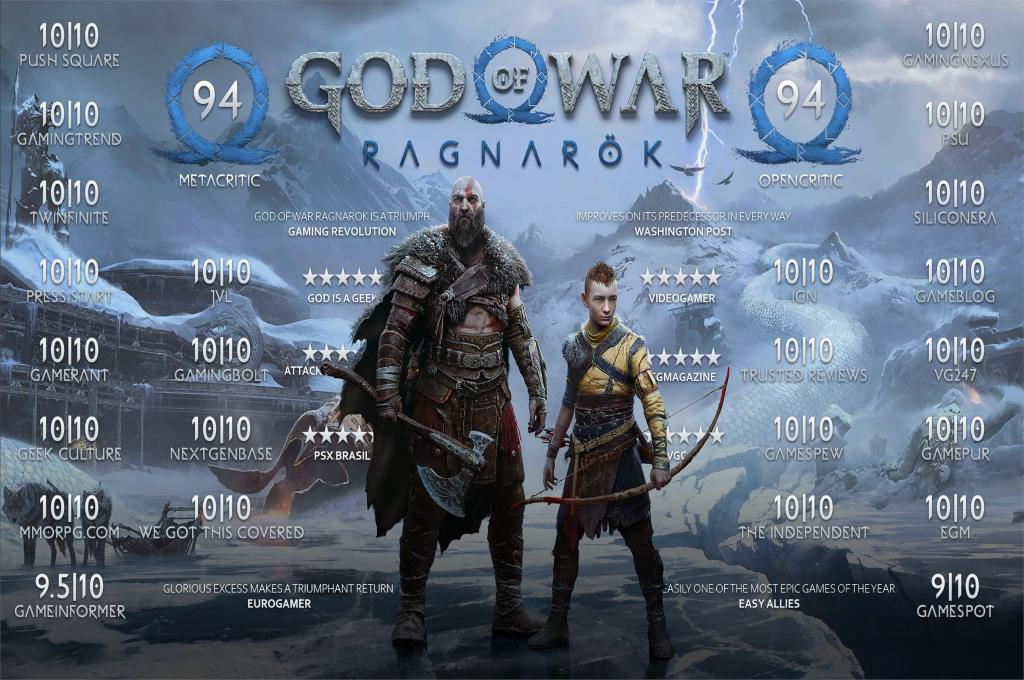 Ya podemos ver las calificaciones de God of War: Ragnarok; el juego es un éxito ante la crítica, ¿obra maestra?