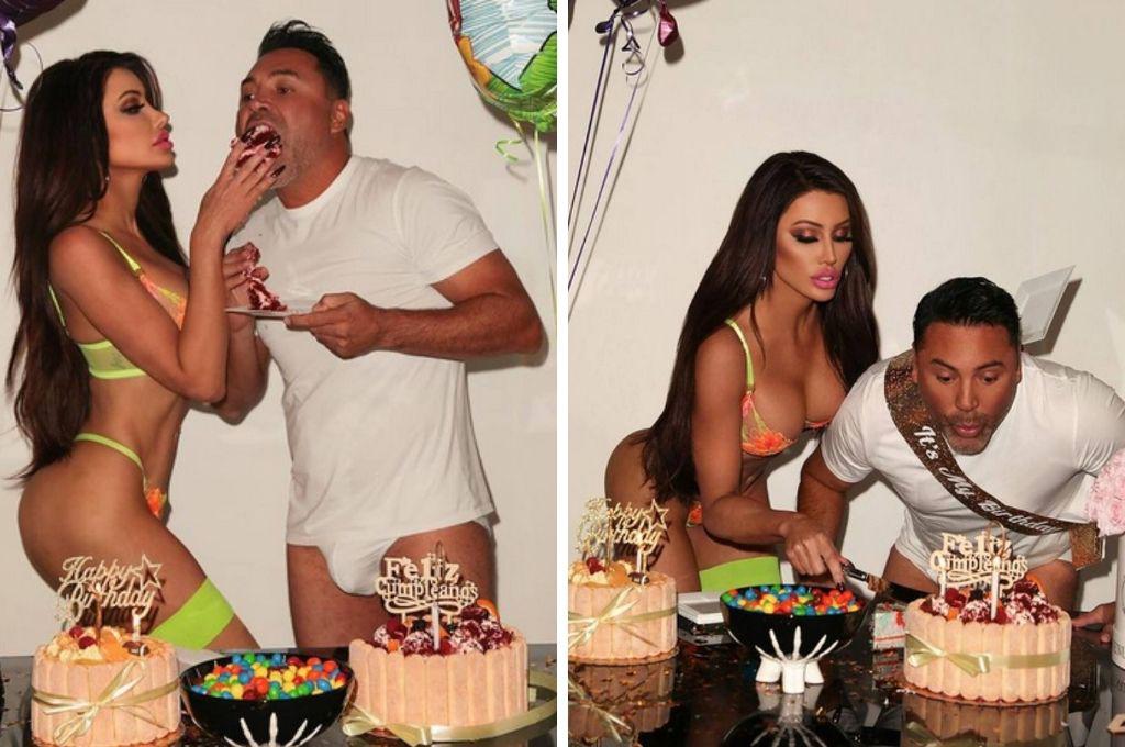 Óscar de la Hoya celebra su cumpleaños 49 junto a su espectacular novia y en ropa interior