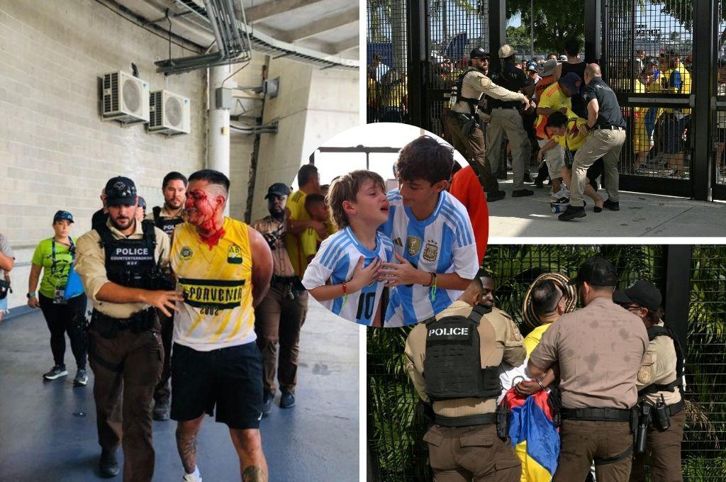 Batalla campal en la final de Copa América: hinchas causan caos, Policía captura aficionados en la previa Argentina vs Colombia