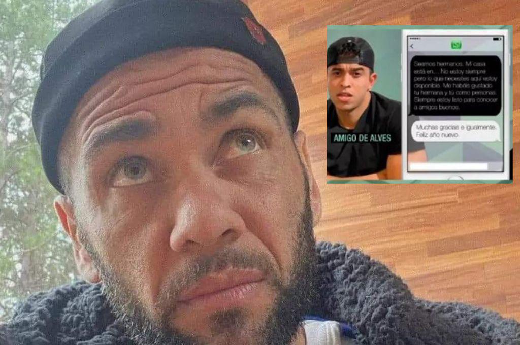 Revelan mensajes entre un amigo de Dani Alves y la prima de la presunta víctima de violación