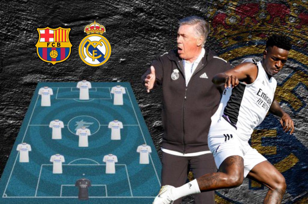 El primer 11 del Real Madrid de Ancelotti que enfrentará al Barcelona en el clásico en Estados Unidos; sin Benzema ni Carvajal