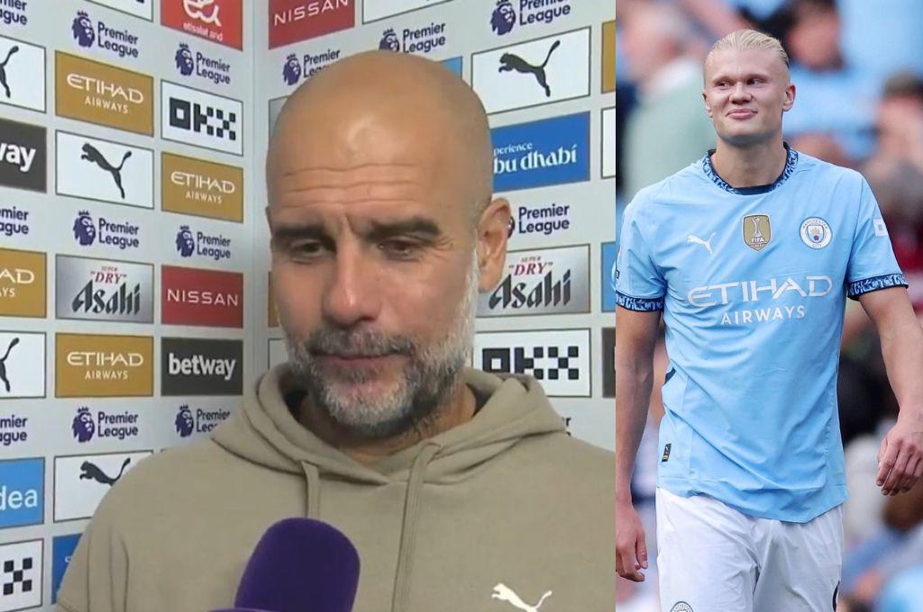 Haaland metió un hat-trick, pero para Guardiola no es el delantero centro más increíble: “Nunca he visto algo así”
