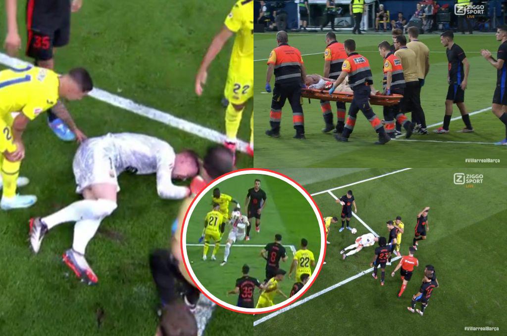 Ter Stegen fue sacado en camilla y llorando: así fue la grave lesión del alemán tras caer mal con su rodilla derecha