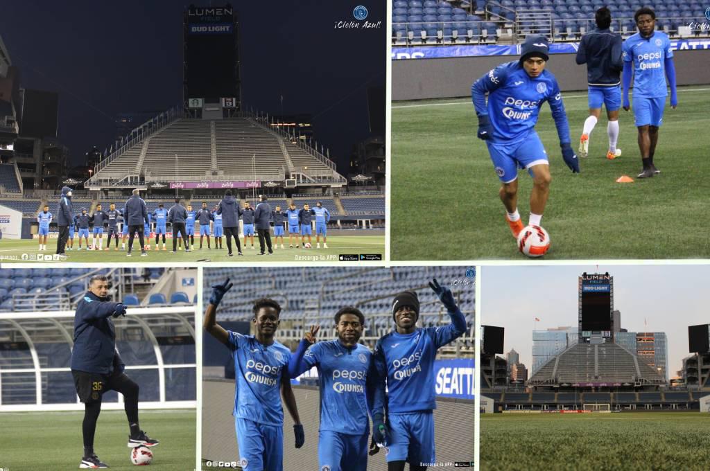¡Arropados por el frío! Así entrenó Motagua en el helado Seattle en la previa de la vuelta por la Conchampions