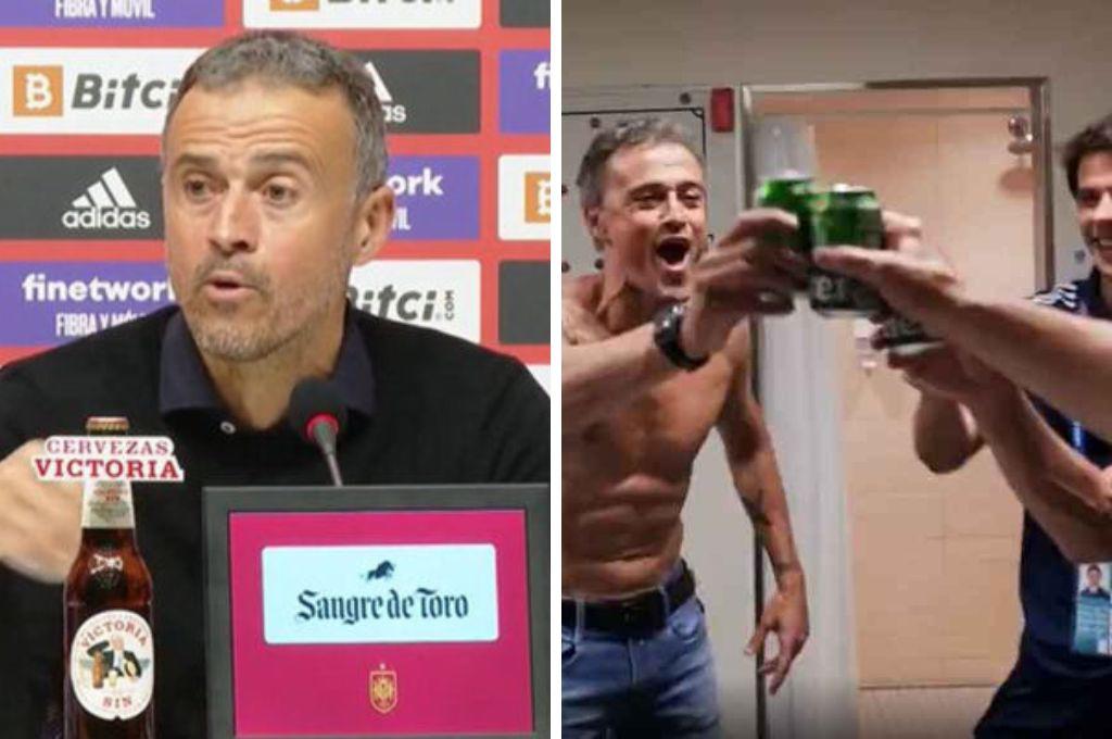 Luis Enrique cuida a los suyos: “Prefiero que mis jugadores se beban una cerveza a un refresco”