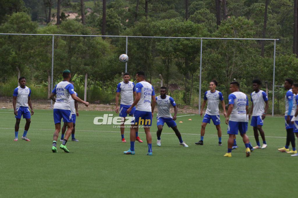 Quioto, con permiso especial, y el otro legionario que no se ha sumado; así fue el primer entrenamiento de Honduras de cara al duelo con Argentina