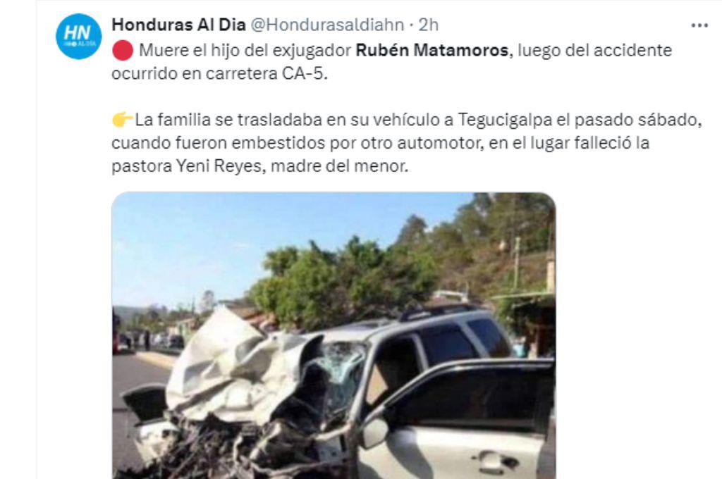 Ruben Matamoros recibe apoyo y solidaridad de la prensa hondureña y club de fútbol tras la muerte de su hijo menor