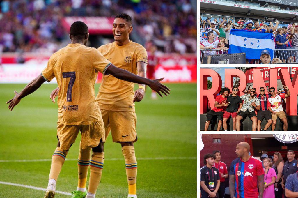 NO SE VIO EN TV: El altercado por la camisa de Piqué, Depay se rehúsa a irse y los hondureños fieles al Barcelona