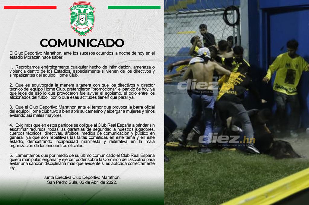 Marathón responde con un fuerte comunicado y llama “altaneros” a directivos del Real España y los señala de “engañar y manipular”