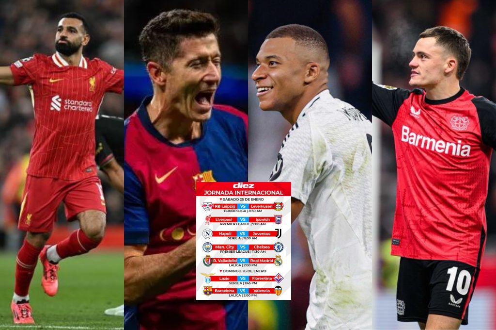Agenda de partidos importantes en las Ligas de Europa: Real Madrid y Barcelona por el liderato; el City quiere escalar en la Premier