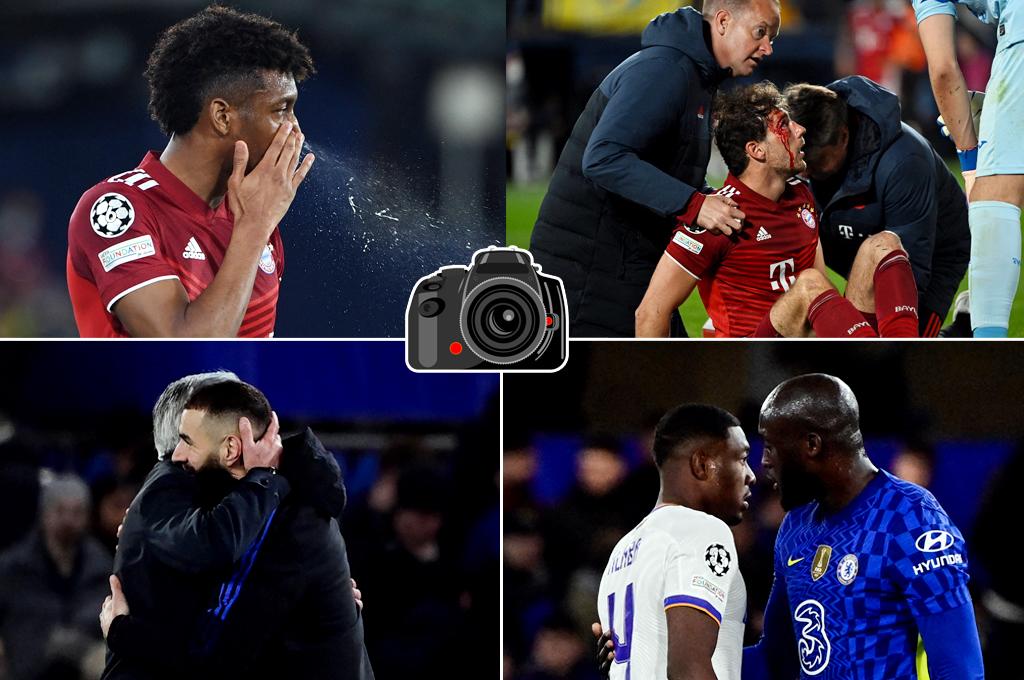 Las fotos de Champions: El regreso de Bale con Real Madrid, la sangre de Goretzka y ¿qué le mostraba Courtois a Benzema?