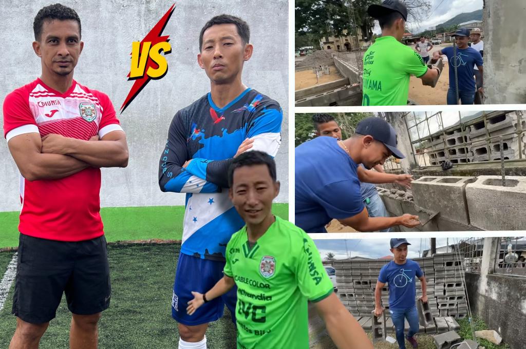 ¡Shin Fujiyama pone a trabajar a Mario Berríos como albañil! El divertido reto del youtuber japonés al exjugador hondureño
