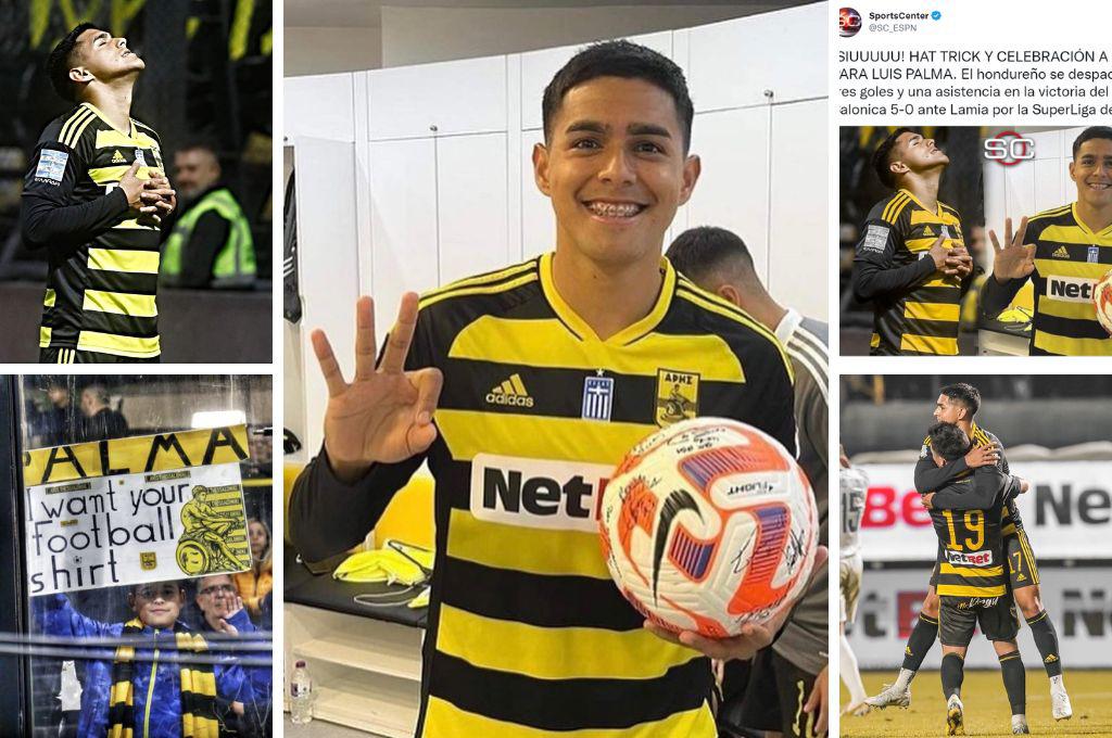 Medio internacional y periodista griego elogian a Luis Palma por el hat-trick que hizo en el triunfo del Aris ante el Lamia