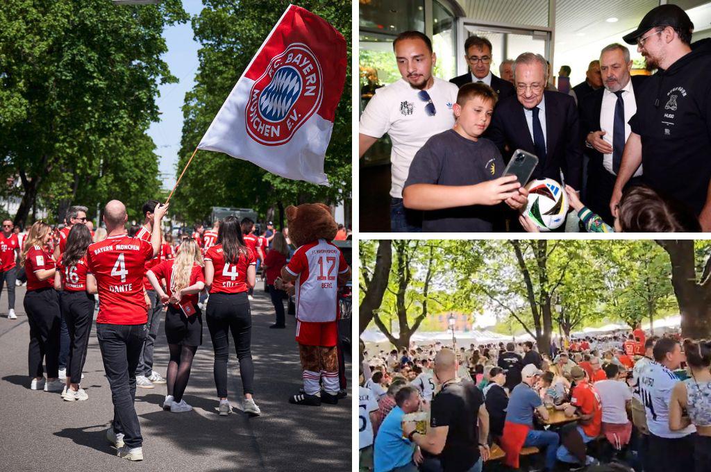 Bayern Munich-Ral Madrid: El ambiente de Champions de los aficionados en Alemania y Florentino Pérez visitó a su equipo