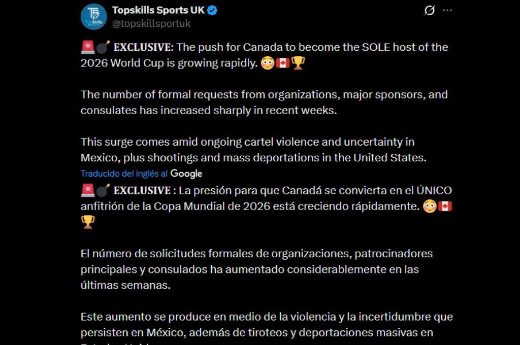 ¡Bombazo en el Mundial 2026! Piden a la FIFA cambiar de sedes y este sería el país anfitrión: Está creciendo rápidamente...