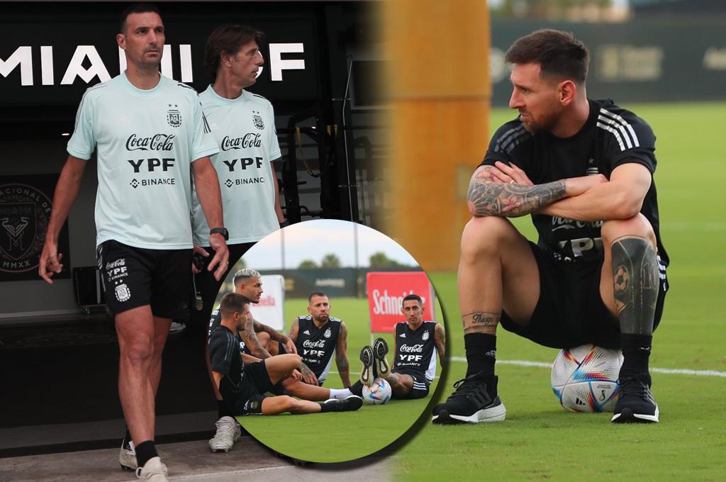 Con Messi a la cabeza, Argentina inició sus entrenamientos para enfrentar a Honduras en Miami