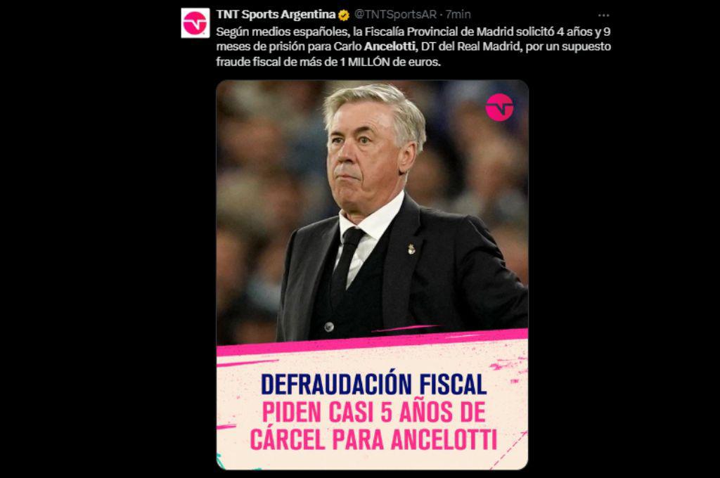 “Escándalo mundial”, “está tranquilo”: así reacciona la prensa internacional sobre el caso de Carlo Ancelotti