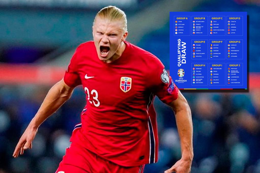 OFICIAL: Así quedaron los grupos en la fase de clasificación para la Eurocopa 2024 y a ellos les tocó Erling Haaland