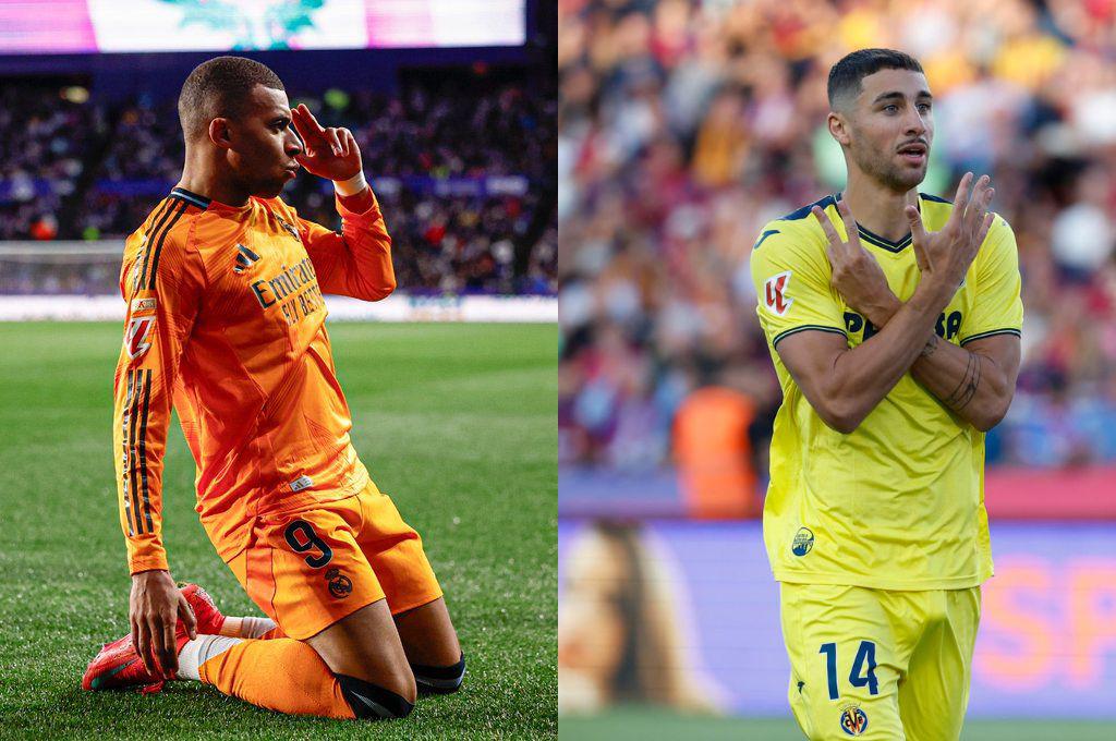 Villarreal le arruina la fiesta al Barcelona en Montjuic y Mbappé se vuelve a vestir de héroe en el triunfo del Real Madrid