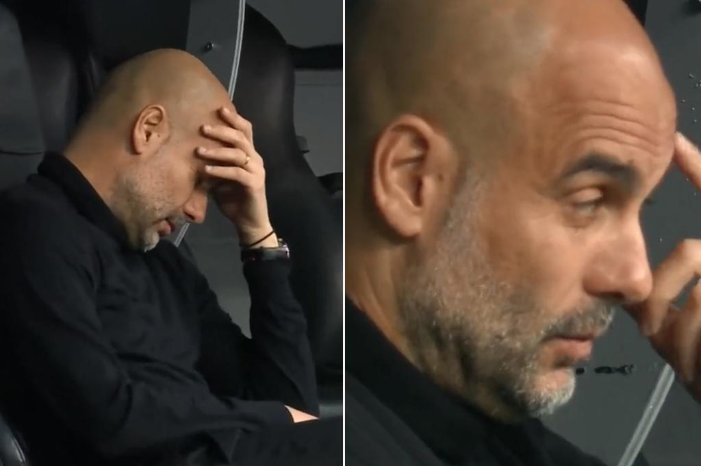 La tremenda imagen de Guardiola antes del Real Madrid-Manchester City: nervios, tensión y hablando solo