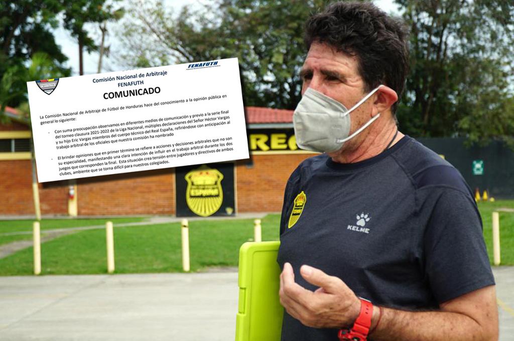 Comisión de Arbitraje se pronuncia tras las declaraciones de Héctor Vargas previo a la final Motagua-Real España