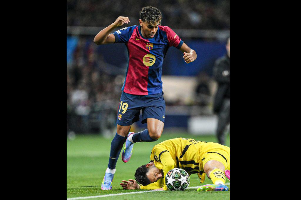 La imagen 'editada' del VAR en el gol de Raphinha y la burla de Yamal al Borussia; Dibu Martínez y su error ante PSG