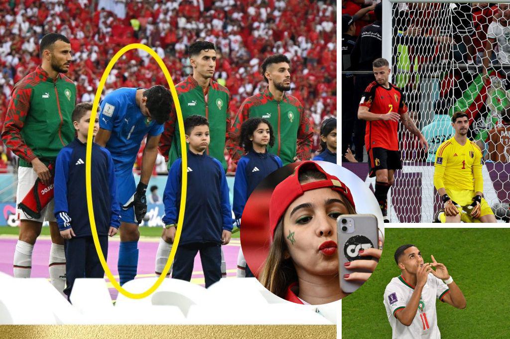 Cantó el himno, pero no jugó el partido; el desconocido Courtois y el beso a Hakimi en la victoria de Marruecos en Qatar 2022