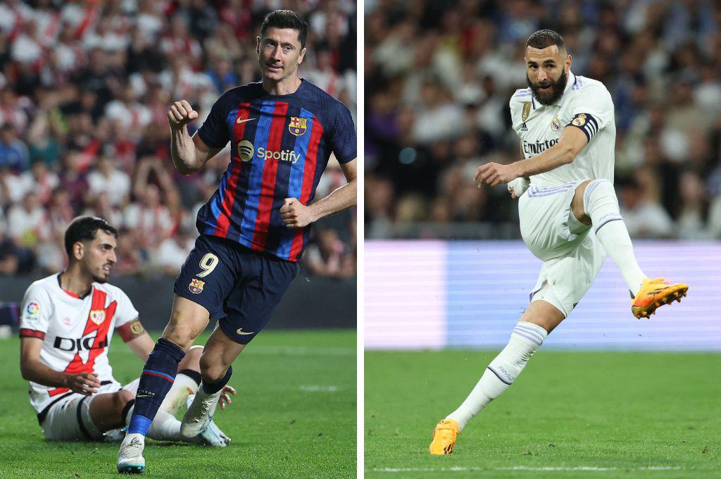 Lewandowski marcó y así se puso la tabla de goleadores de la Liga de España ¿Y Benzema?