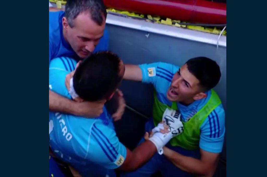 River Plate se burla de La Bombonera, ‘Chiquito’ Romero se encaró con hincha de la barra de Boca y la respuesta del portero