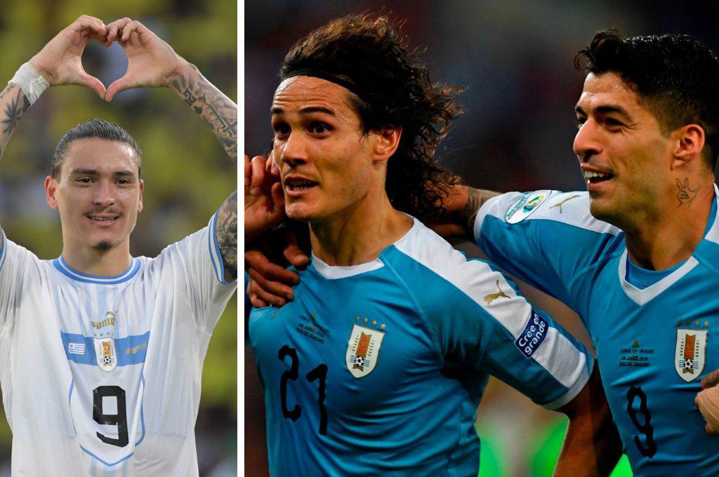 El polémico mensaje de Darwin Núñez a las leyendas de Uruguay, Luis Suárez y Cavani: “La presión la tienen otros...”