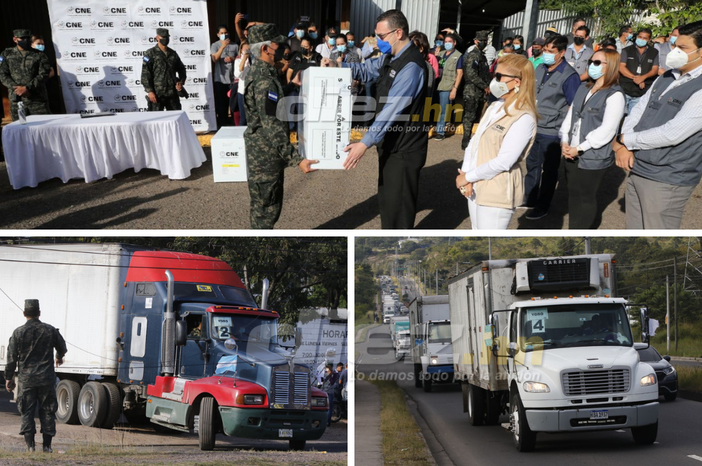 Fuerzas Armadas trasladan primeras maletas electorales para cinco departamentos de Honduras