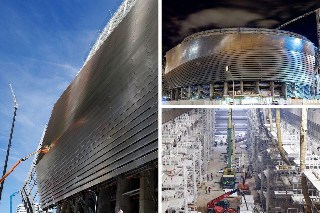 Real Madrid: Las impactantes imágenes de las obras en el Santiago Bernabéu; las placas metálicas y la nueva grada