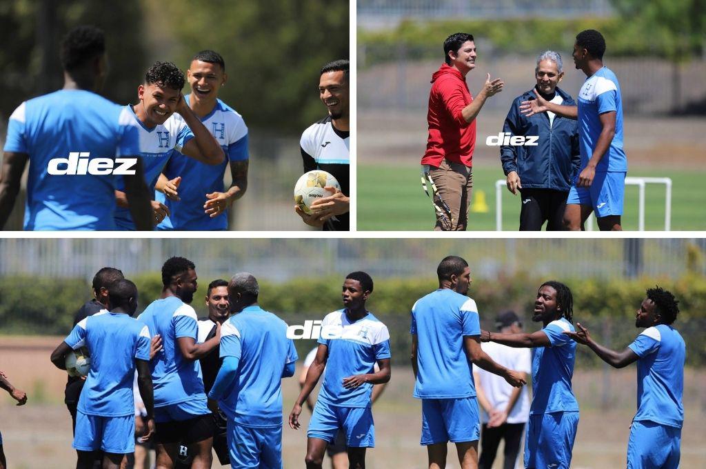 Selección de Honduras recibe visita de lujo, sonrisas y Rueda define su 11 titular; así fue el último entreno previo a enfrentar a México