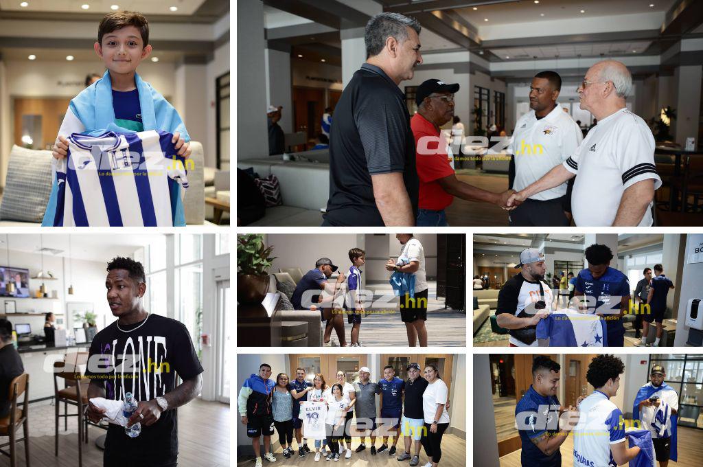 La sorpresiva visita de exmundialista al hotel de concentración de Honduras; aficionados se hicieron presente en Miami