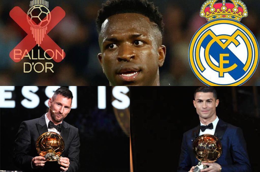 Critican a Vinicius al comparar su actitud con lo que hacían Messi o Cristiano en las galas del Balón de Oro: “Ellos acudían...”