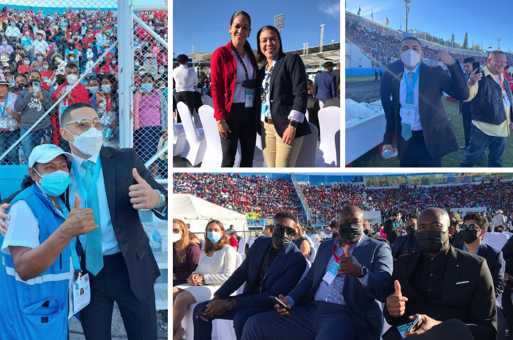 Firmando autógrafos y haciendo selfies: Así llegaron Teófimo López y otros deportistas a la toma de posesión de Xiomara Castro