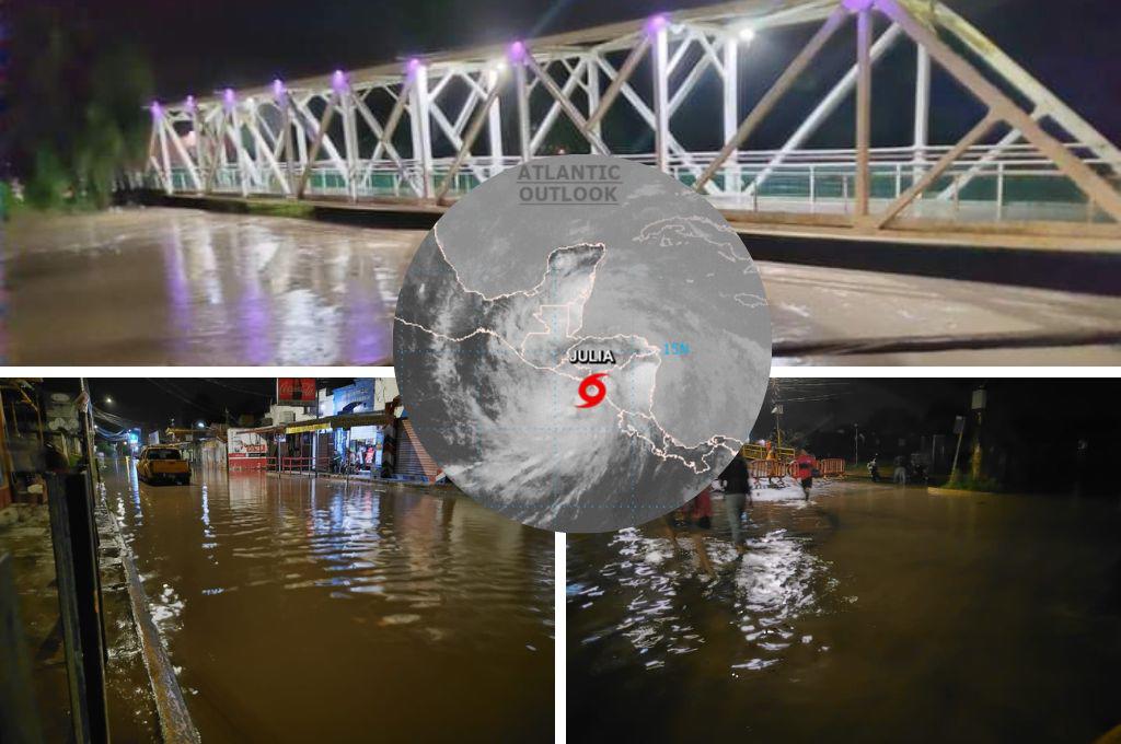 INFORME ESPECIAL: Río Chamelecón se desborda, La Lima comienza a sufrir los efectos de Julia y aumentan las evacuaciones