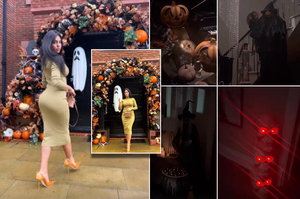 Brujas, fantasmas y calaveras: así luce la mansión del terror de Cristiano Ronaldo para Halloween