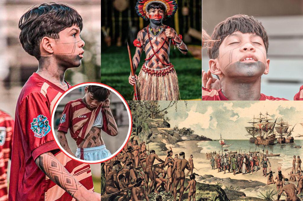 A sus 10 años se 'tatuó' todo su cuerpo: la razón por la que joven futbolista se vuelve viral en las redes: Son voces ancestrales...