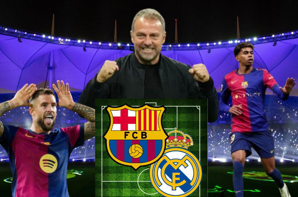 Flick sorprendería en su once: la potente alineación del Barcelona para quitarle la Supercopa de España al Real Madrid