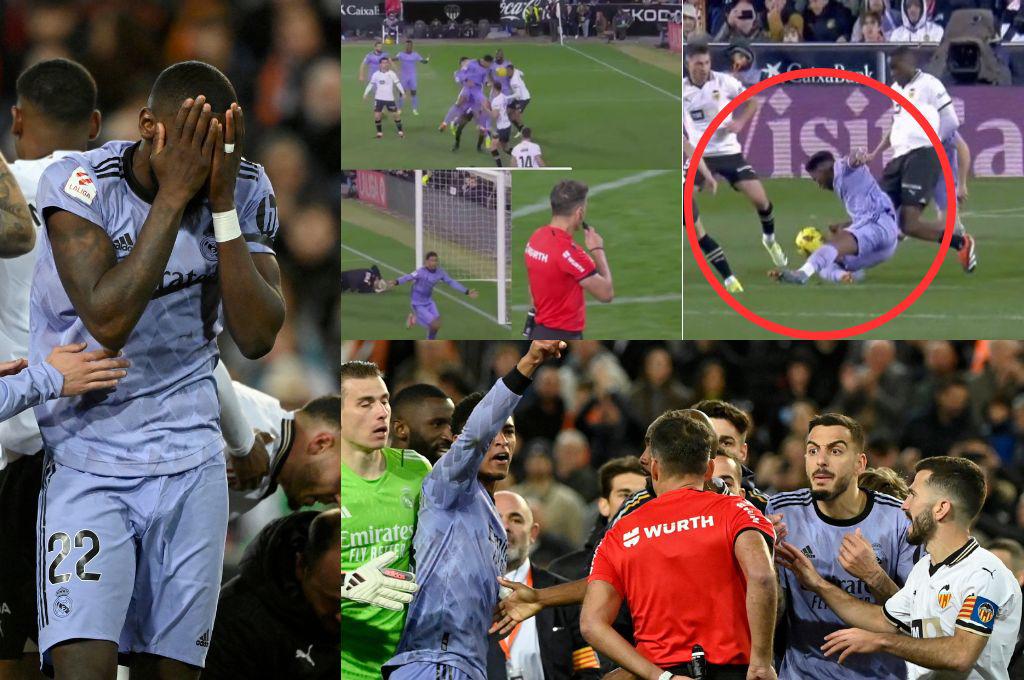 El ‘robo’ de Gil Manzano al Real Madrid, la terrible lesión de Diakhaby y la bronca que tuvo Vinicius con el Valencia en Mestalla