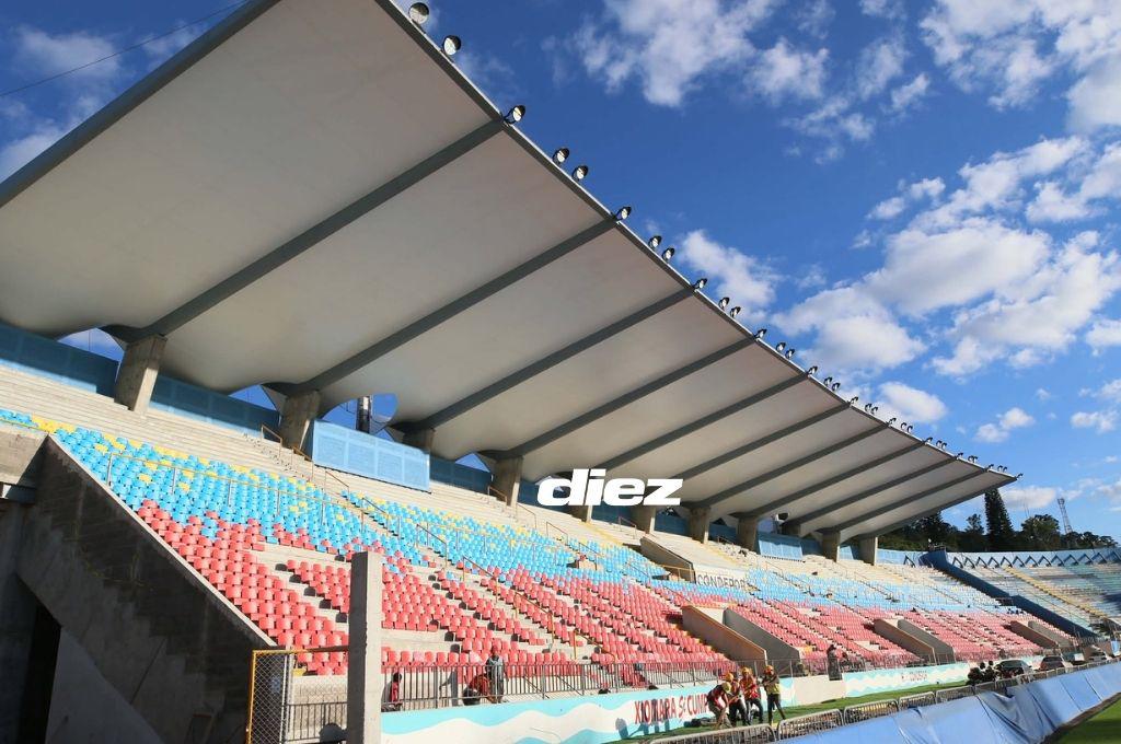 Luce impecable Estadio Nacional previo a la gran final Olimpia-Marathón; así pulen los últimos detalles en su gradería