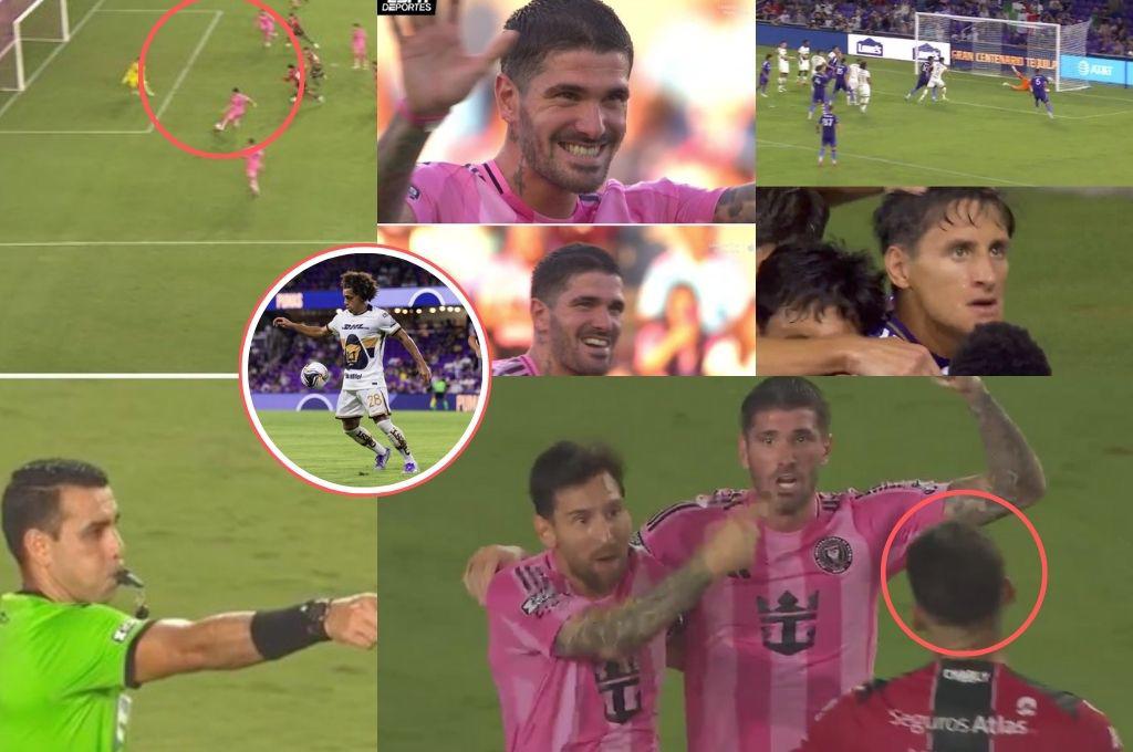 Messi se burló y le gritó en la cara a uno del Atlas, el VAR le echa la mano al Inter Miami y Keylor Navas es el héroe de Pumas